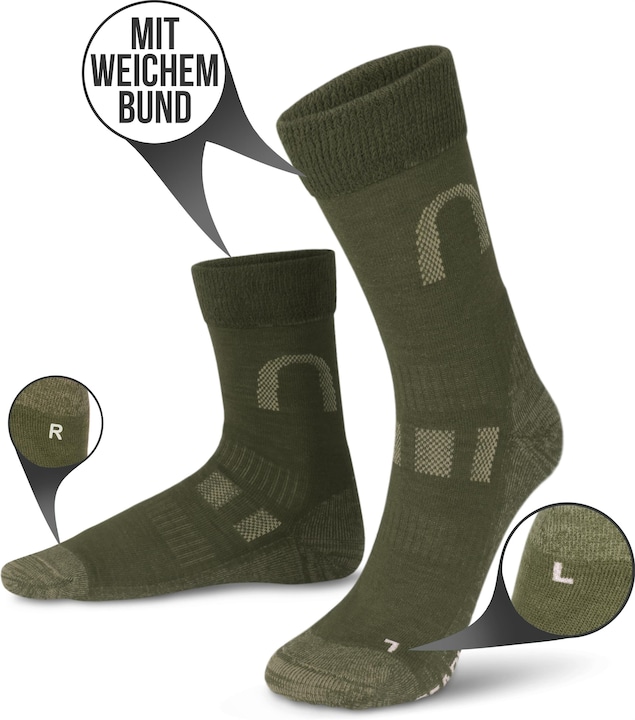 Actual product image Normani 2 pairs of Melton merino wool hiking and trekking socks (pack of 2, 39 - 42)
