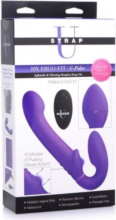 Productafbeelding XR Brands GPulse Vibrierender halterloser Strapon Lila
