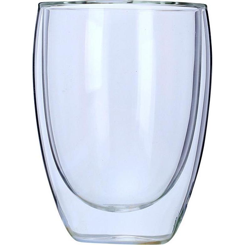 Bdt Doppelwandiges Thermoglas, Glas, Borosilikatglas, 250 ml, spülmaschinengeeignet, Barattolo di conservazione, Trasparente