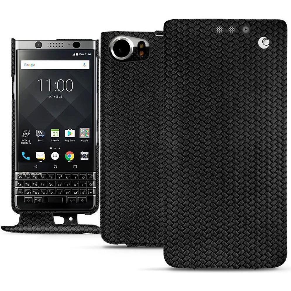 Noreve Lederschutzhülle vertikal (Blackberry KEYone), Smartphone Hülle, Schwarz