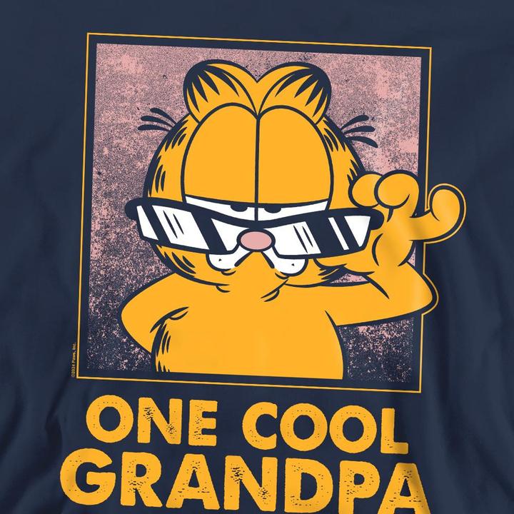 Actual product image Garfield Unisex Adult One Cool Grandpa Fathers Day Sweatshirt (XL)