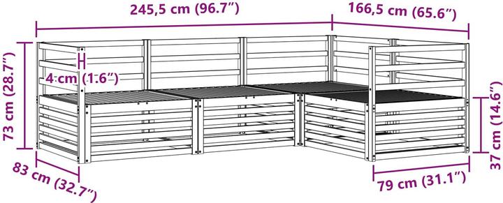 Produktbild vidaXL Outdoor-Sofa