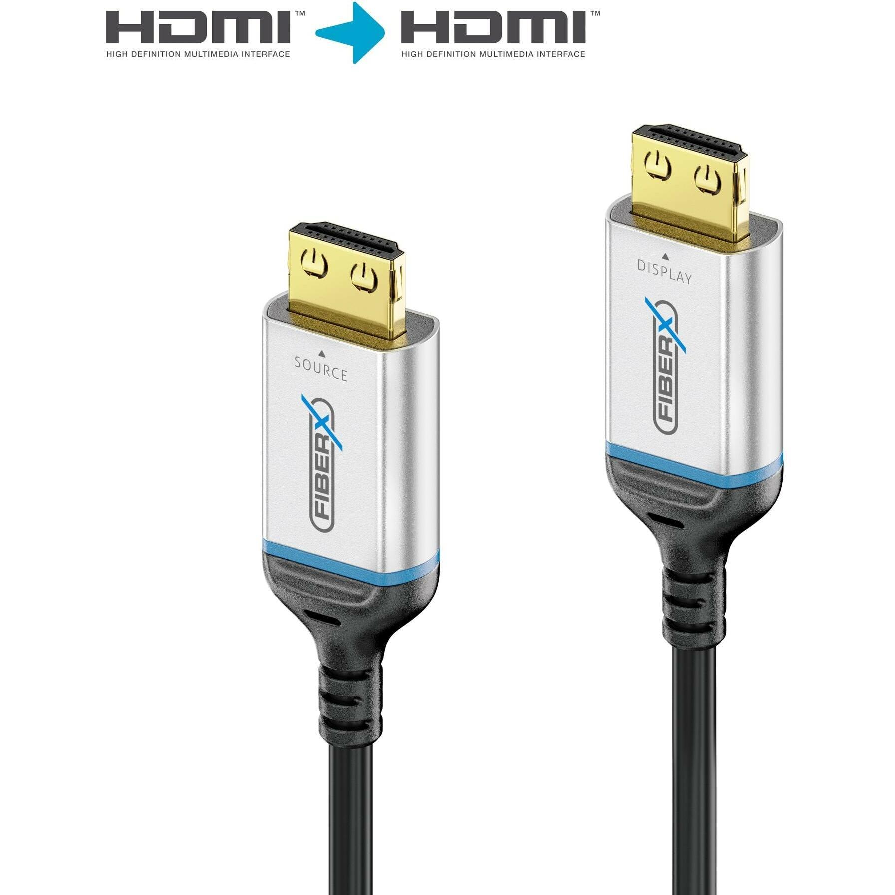Purelink Serie - HDMI 8K Glasfaser Extender Kabel - 50m (50 m, HDMI), Video Kabel