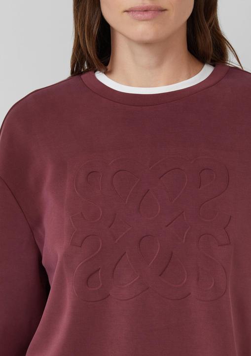 Produktbild s.Oliver Sweatshirt Scuba-Sweatshirt im Relaxed Fit mit Prägung (38)