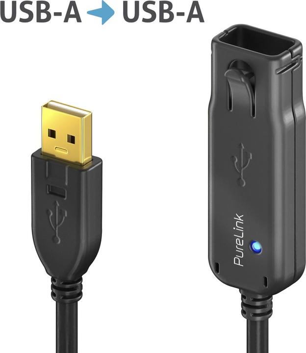 Produktbild Purelink USB 2.0-Verlängerungskabel DS2100-060 10 m (6 m, USB 2.0)