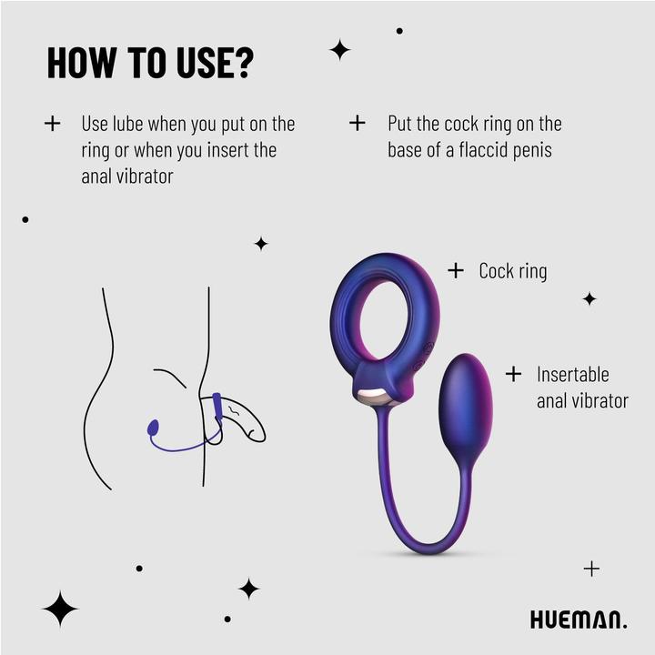 Immagine prodotto Hueman Cockring mit Analkugel (3.80 cm)