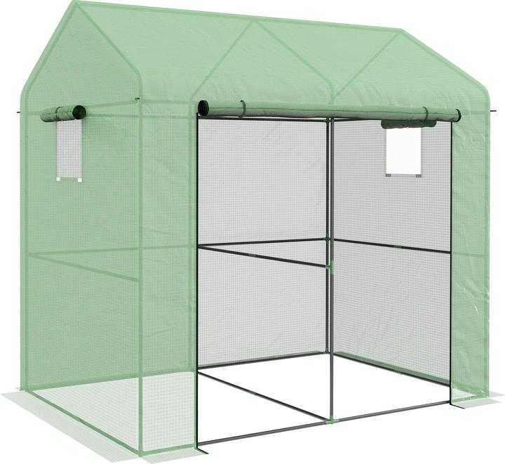 Outsunny Foliengewächshaus mit Zwischenstang