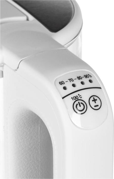 Actual product image Mesko MS 1301w Electric, 1850 W, 1.7 L, Glass / Stainless steel, 360 ° rotational base, White (1.70 l)