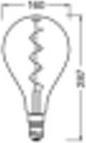 Actual product image Osram Vintage 1906 (E27, 5 W, 110 lm, 1 x, G)