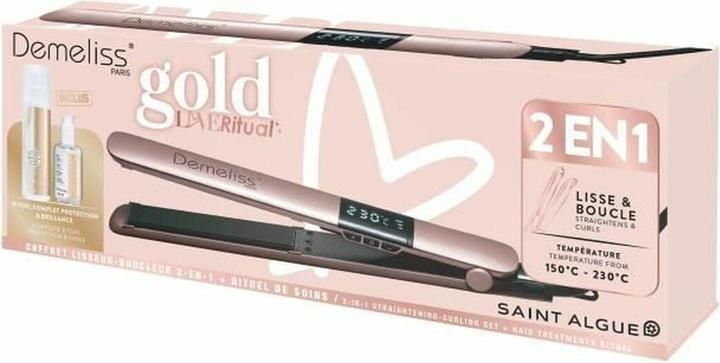 Immagine prodotto Saint Algue Glätteeisen Demeliss Gold Love 25 x 120 mm 2-in-1 (Piastra per capelli)