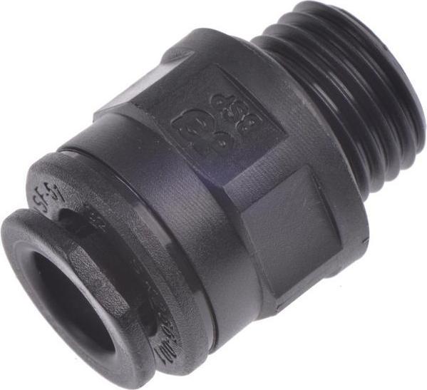 John Guest PM Series Straight Threaded Adaptor, G 1/4 Male to Push In 8 ...