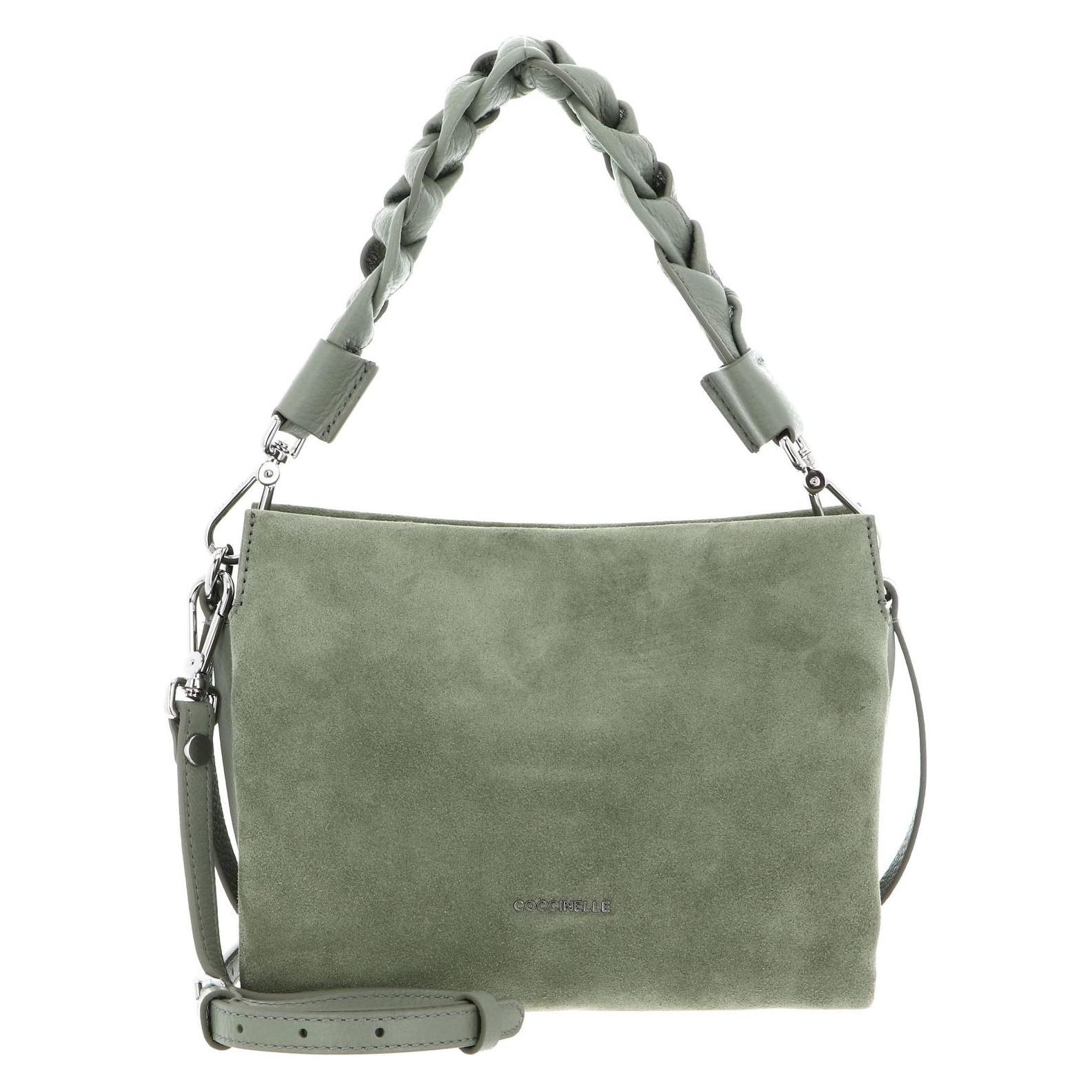 Coccinelle, Damen, Handtasche, Boheme Handbag Suede Grainy Leather, Grün
