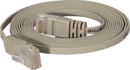 Produktbild Tecline Patchkabel Cat.6 U/UTP, ungeschirmt, flach, grau, 10.0m superflaches Patchkabel z.B. für die Verlegu (U/UTP, CAT6, 10 m)