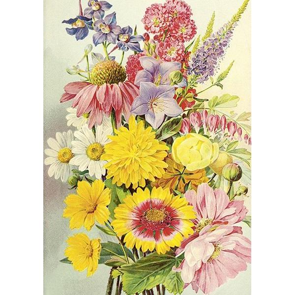 Sköna Ting, Biglietto di auguri + Carta da lettere, Karte ST474 B6 + Umschlag Sommerblumen