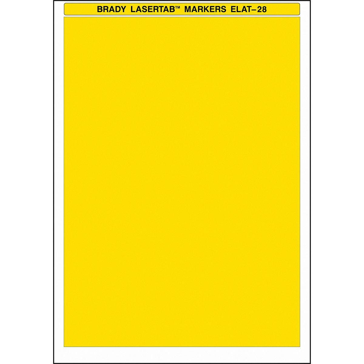 Brady, Etiketten, ELAT-28-747-YL, Polyester, Gelb, 210 x 297 mm, dauerh. klebend, DIN A4 (1 VE=25 Bögen)