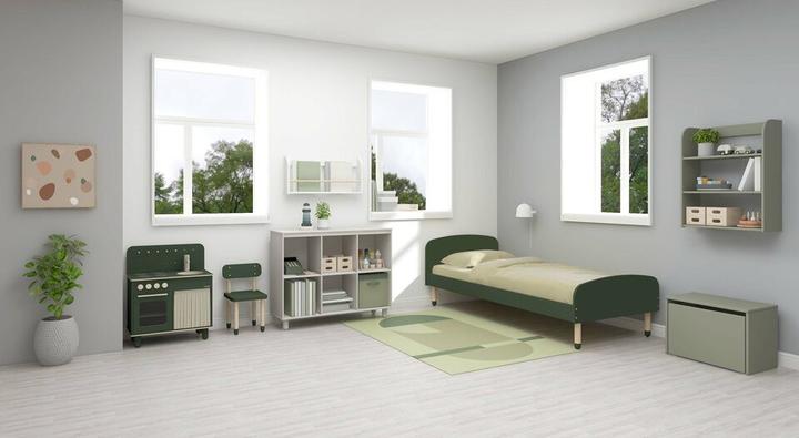 Actual product image Flexa Bench with storage space Dots Natural Green (Child armchair)