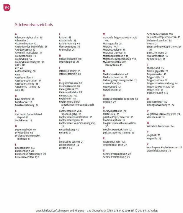 Produktbild Kopfschmerzen und Migräne - Das Übungsbuch (Deutsch, Benjamin Schäfer, 2024)