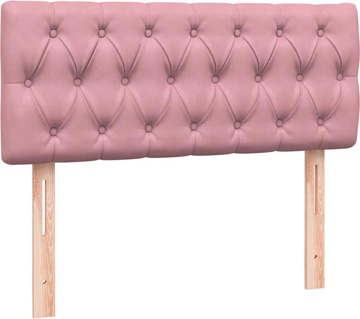Produktbild vidaXL Boxspringbett Mit Matratze Samt Rosa (120 x 210 cm)