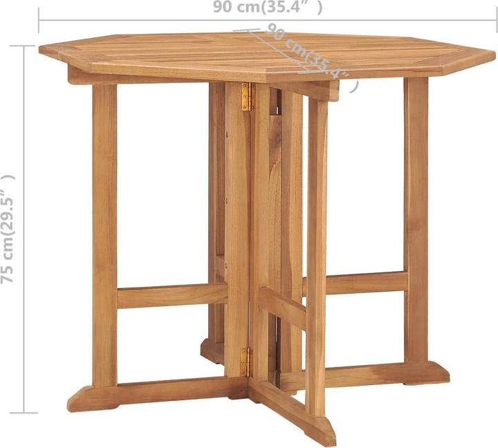 Produktbild vidaXL Gartenmöbel-Set (90 x 90 x 75 cm)