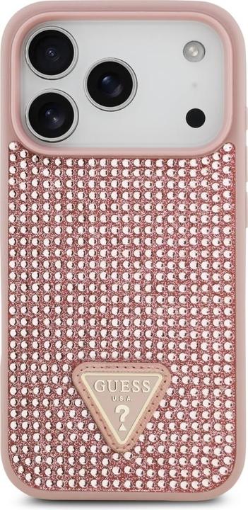 Produktbild Guess - Rhinestone Triangle Logo (GUHCP17LHDGTPP) - iPhone 17 Pro - Pink (Apple iPhone 17 Pro)