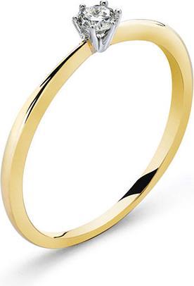 Produktbild Natsumi Schmuck Diamantring Gelbgold 18K/750 0.10 ct H si (51, 750/18 K Gold)