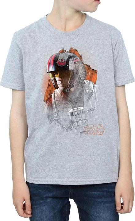 Produktbild Star Wars The Last Jedi Poe Dameron Brushed TShirt Jungen (116)