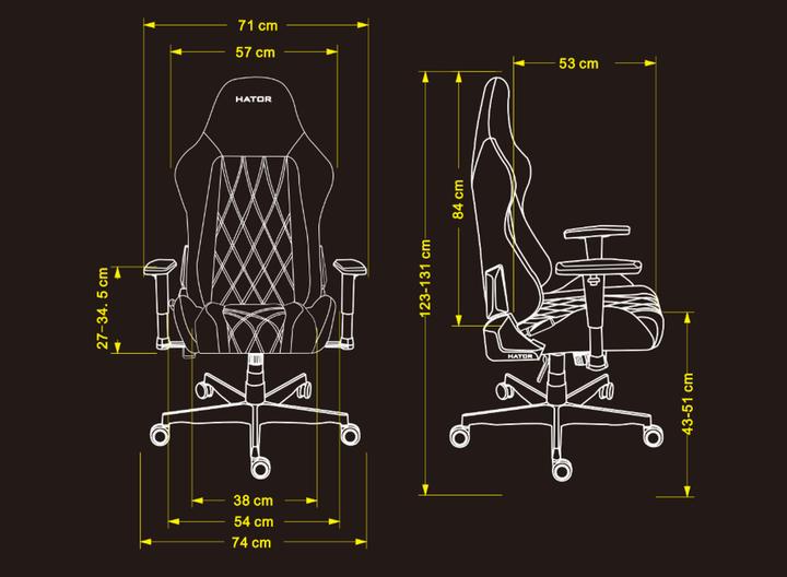 Actual product image Hator Darkside 3M Fabric (HTC3016M) Grey