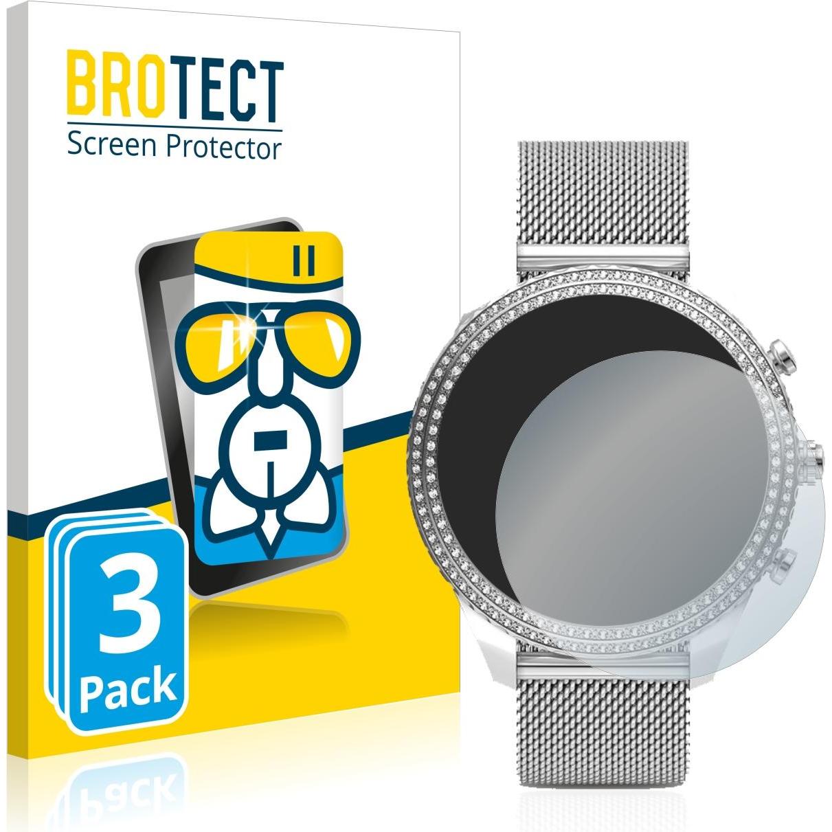 BROTECT AirGlass Panzerglasfolie, Smartwatch Schutzfolie, Transparent