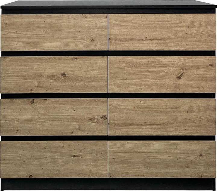 Produktbild HTI-Living Kommode 8 Schubladen Thekla Schwarz-Artisaneiche