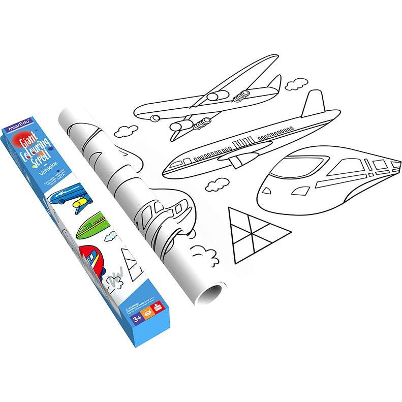 Thumbnail - mierEdu Giant Colouring Scroll - Vehicles (ME248)