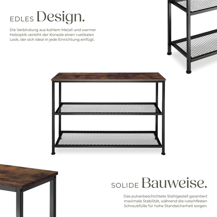 Produktbild tectake Konsolentisch Bristol 100x30x81cm (100 x 30 x 81 cm)