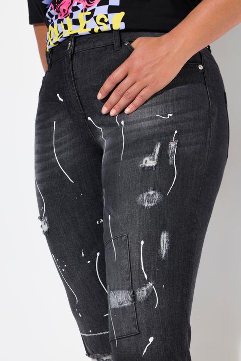 Produktbild Angel of Style Jeans, Slim Fit, Farbspritzer, 5-Pocket (48)