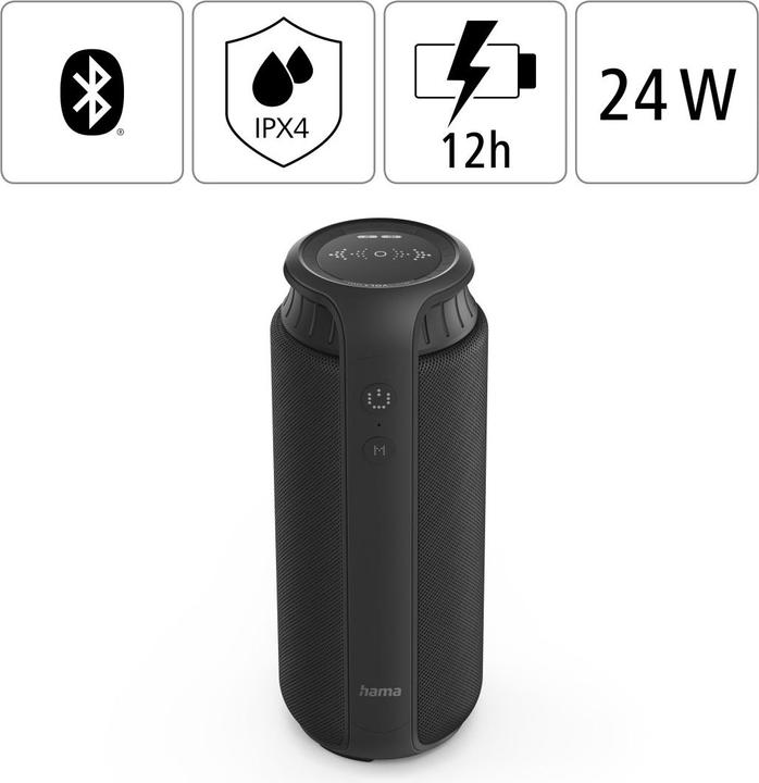Immagine prodotto Hama Altoparlante Bluetooth mobile Pipe 2.0 (12 h, Batteria ricaricabile)