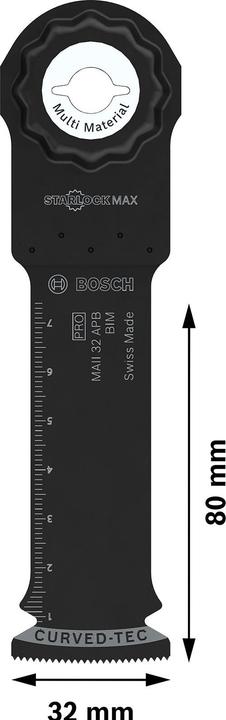 Produktbild Bosch Professional Zubehör PRO MAII 32 APB Blatt für Multifunktionswerkzeuge, 32 x 80 mm