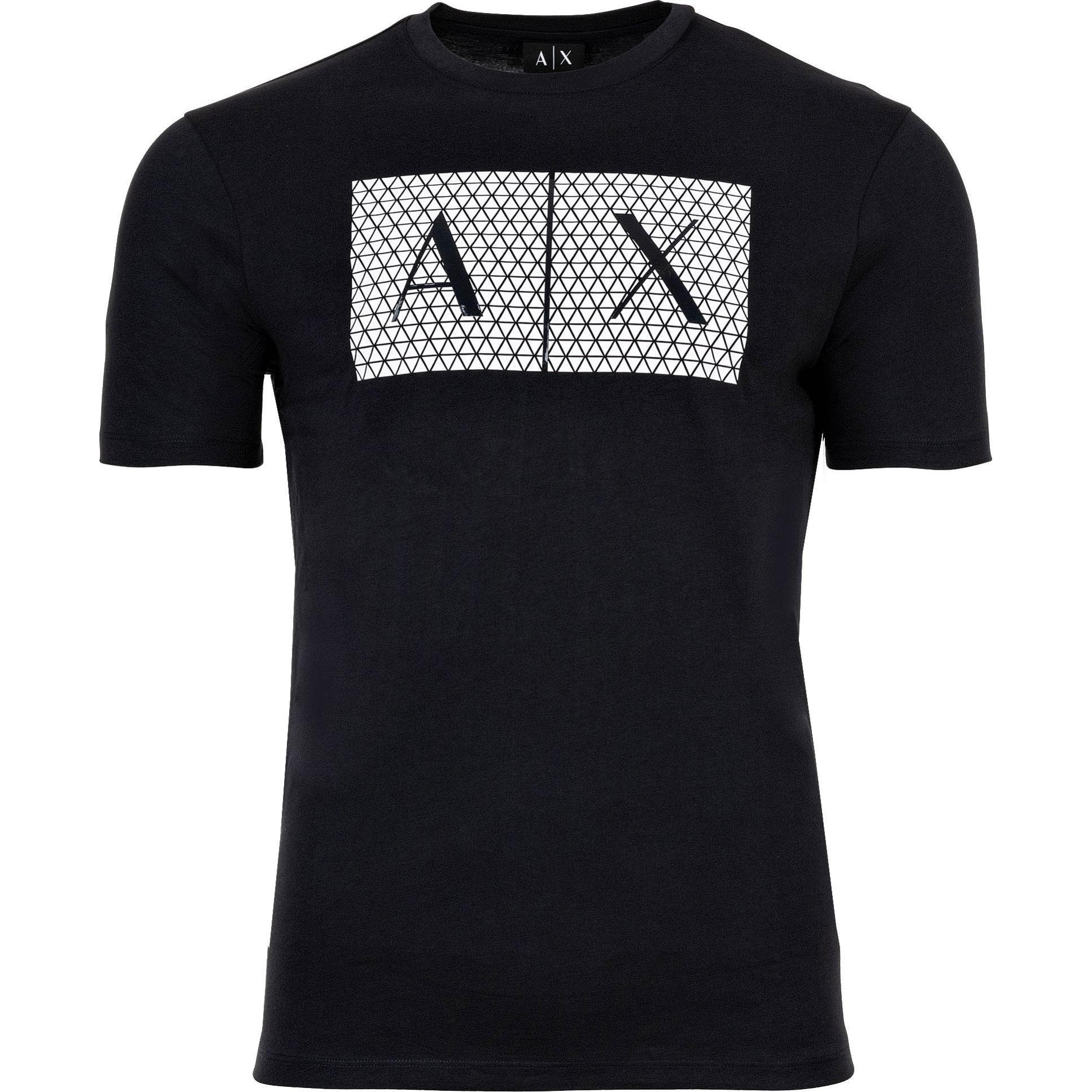 Armani Exchange, Herren, Shirts, T-Shirt, Blau, (S)