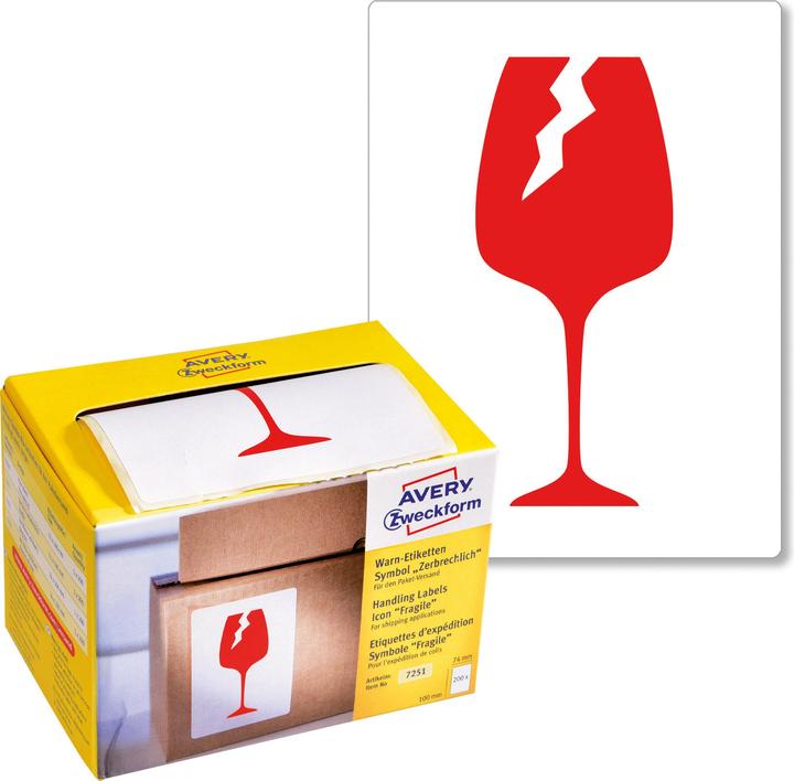 Actual product image Avery Warn labels Symbol