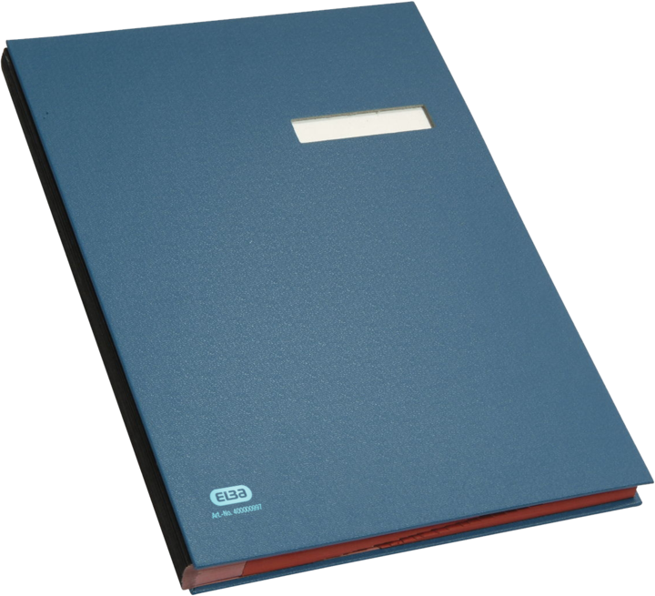 Produktbild Elba Unterschriftenmappe dehnbarer Leinenrücken, blau (A4, 1 x)