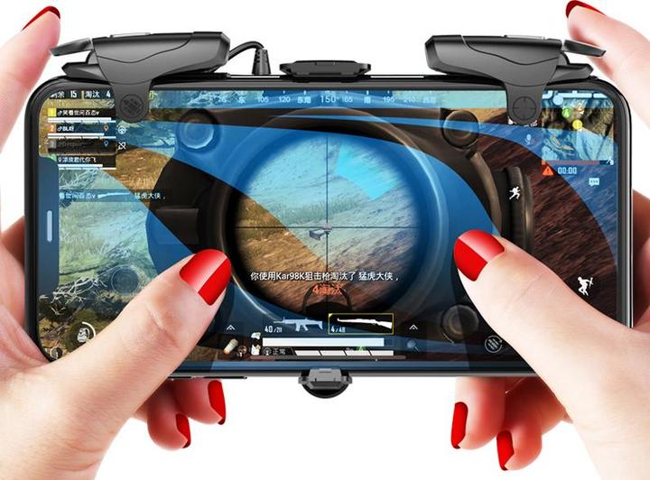 Actual product image Plutoos PUBG Handle Mobile Gaming Joystick Trigger Shooter Controller android Gamepad L1 R1 (iOS, Android)