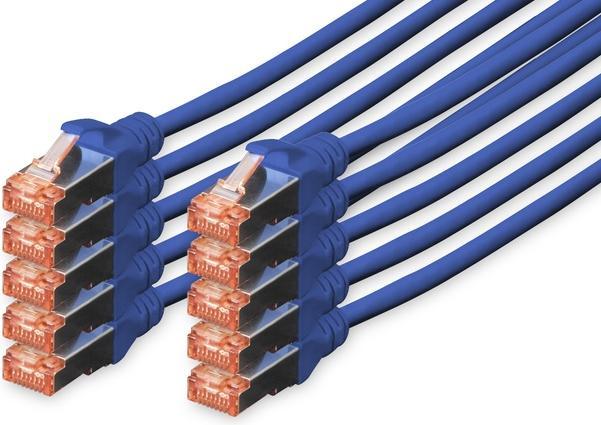 Productafbeelding Digitus CAT6 S-FTP Patchcord, 0,25m, Blauw (S/FTP, CAT6, 0.50 m)