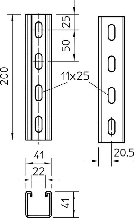 Actual product image OBO Bettermann Profile rail