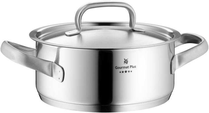 Cocotte GOURMET PLUS argentée (24 cm, Cocotte + faitout, Casserole, Acier inoxydable)