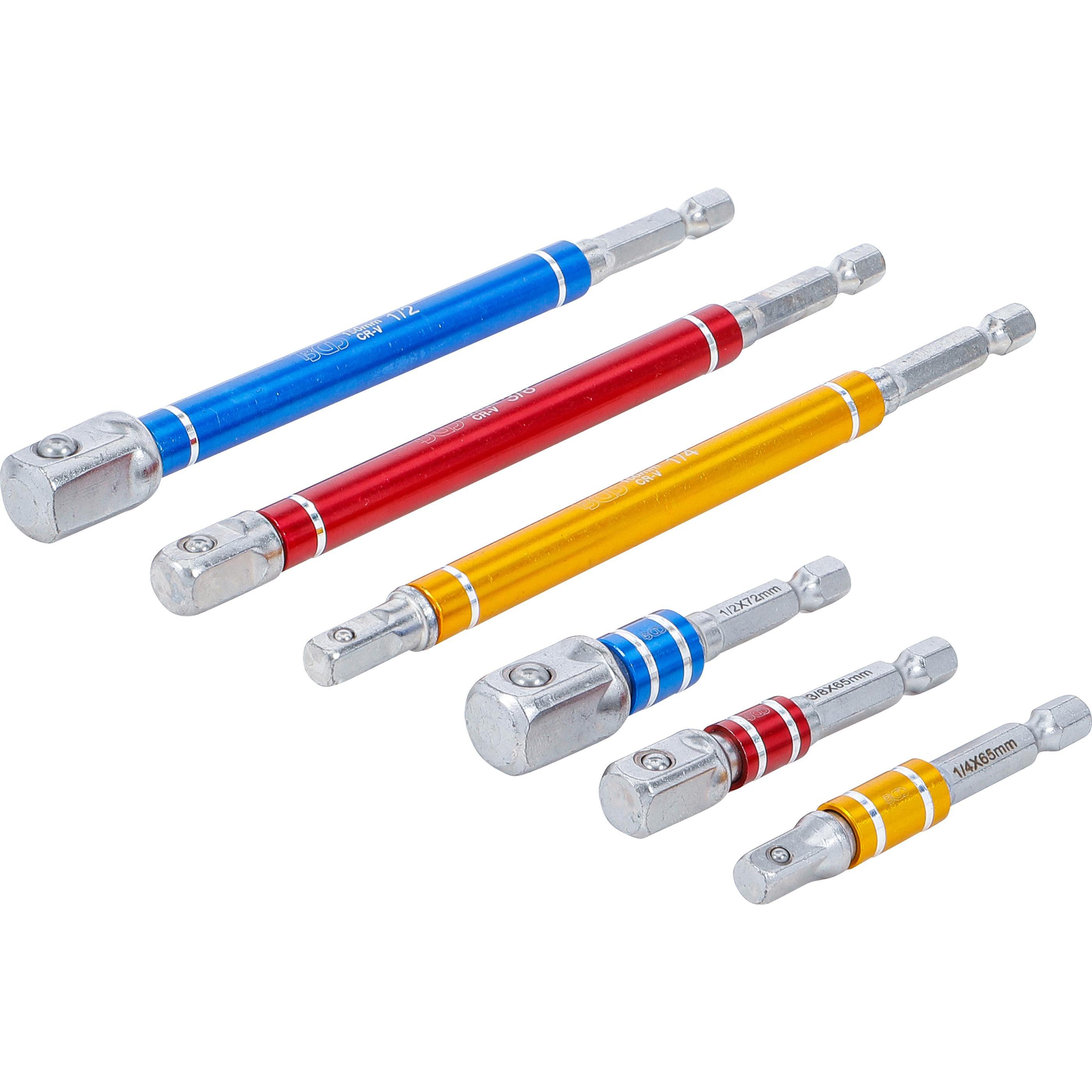 BGS, Zubehör Maschine, Elektrobohrer-Adapter-Set Mehrfarbig 6,3 mm (1/4") Antrieb Aussenvierkant 6,3 mm (1/4") /...
