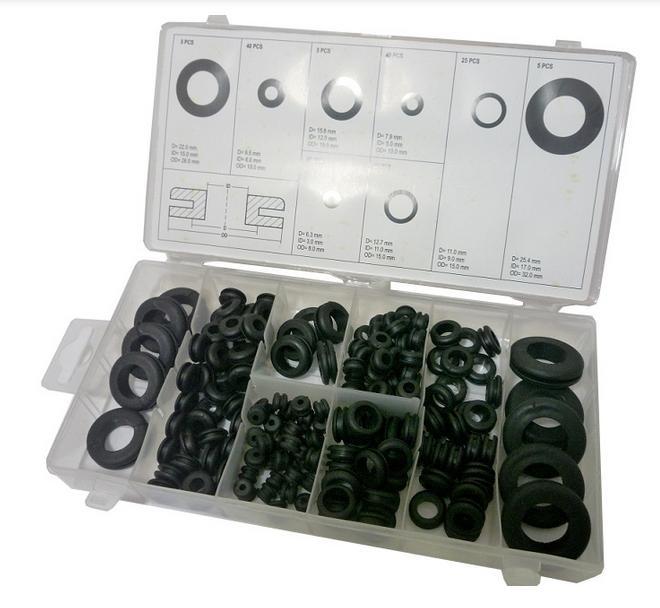 Actual product image Yato Rubber Ring Grommets 180pcs Set Mix