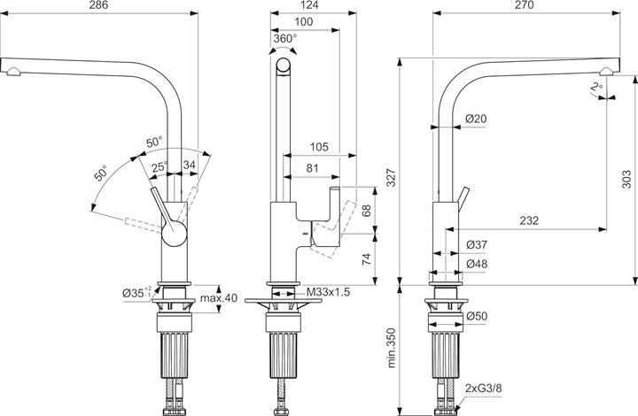 Productafbeelding Ideal Standaard køkkenarmatur Gusto krom