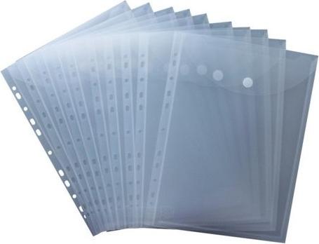 Produktbild Herba-Plastic Dokumententasche A4 hoch mit Klettverschluss 10 Stück grün (A4, 10 x)