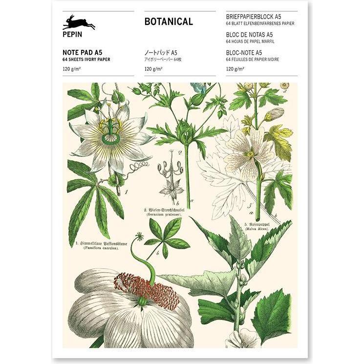 Cedon, Heft + Block, Botanical (A5, Liniert, Weicher Einband)