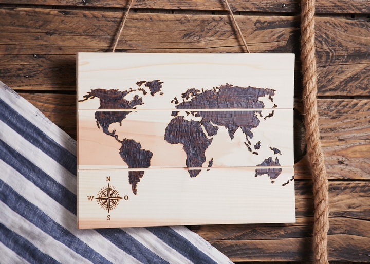 Immagine prodotto VBS Stencil "Mappa del mondo XXL", A2