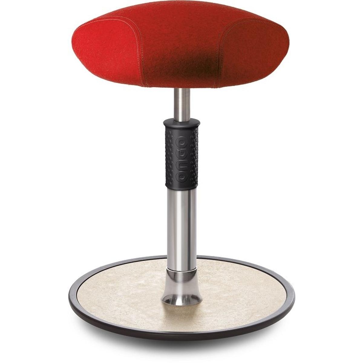 Ongo, Bürostuhl, Sitz- Stehhocker Free Regular Triangel kvadrat Divina Mel. Rot Chrom /creme