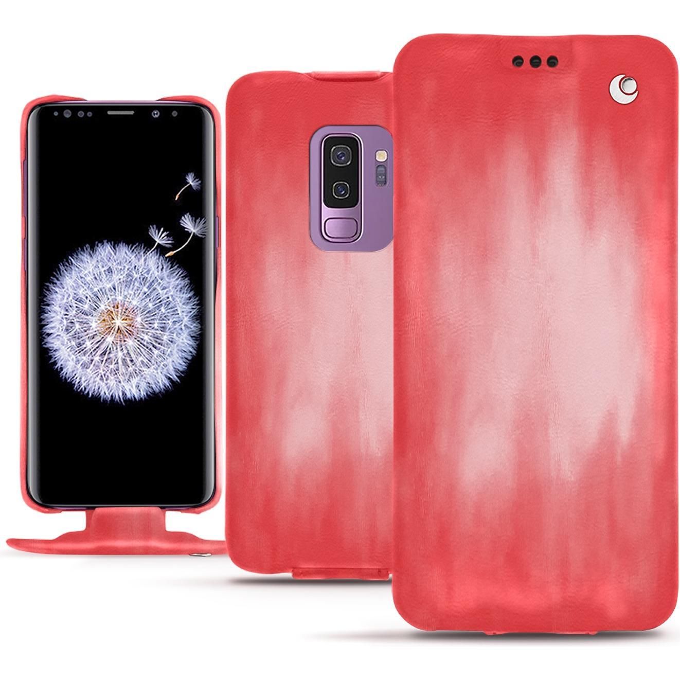 Thumbnail - Noreve Lederschutzhülle vertikal (Samsung Galaxy S9+), Smartphone Hülle, Rosa