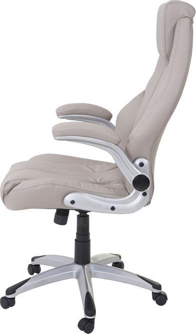 Image du produit Swisshandel24 Chaise de bureau, chaise de bureau fauteuil de direction, similicuir - taupe (48 - 58 cm)